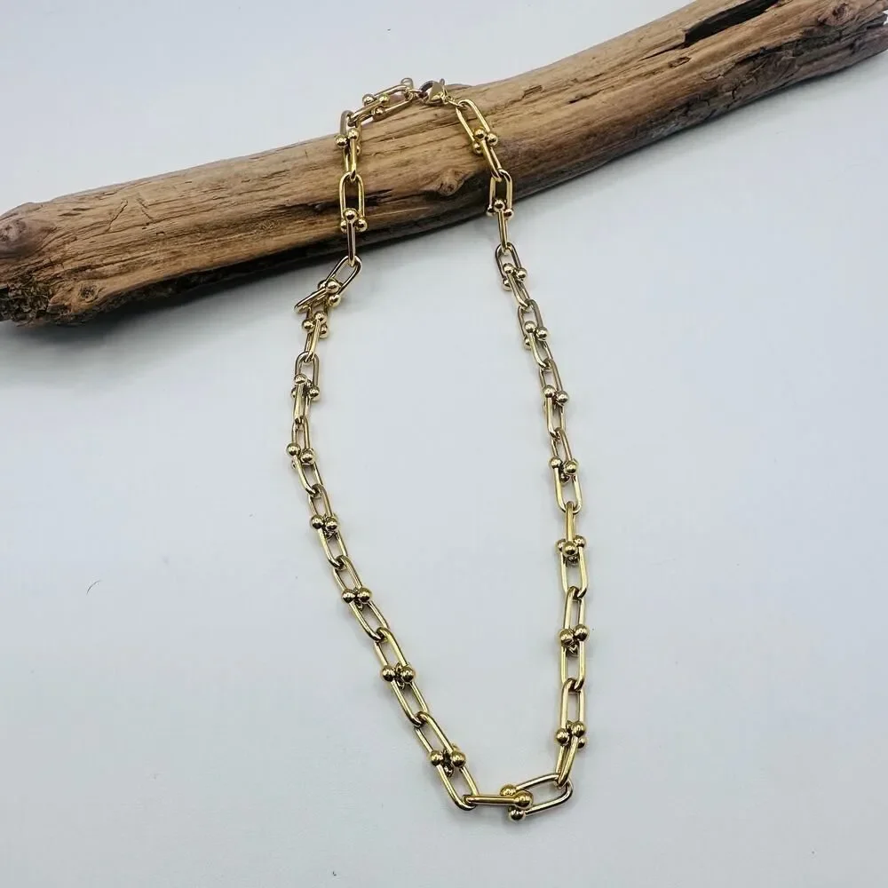 18K Gold Non-Tarnish Bold Chain Necklace